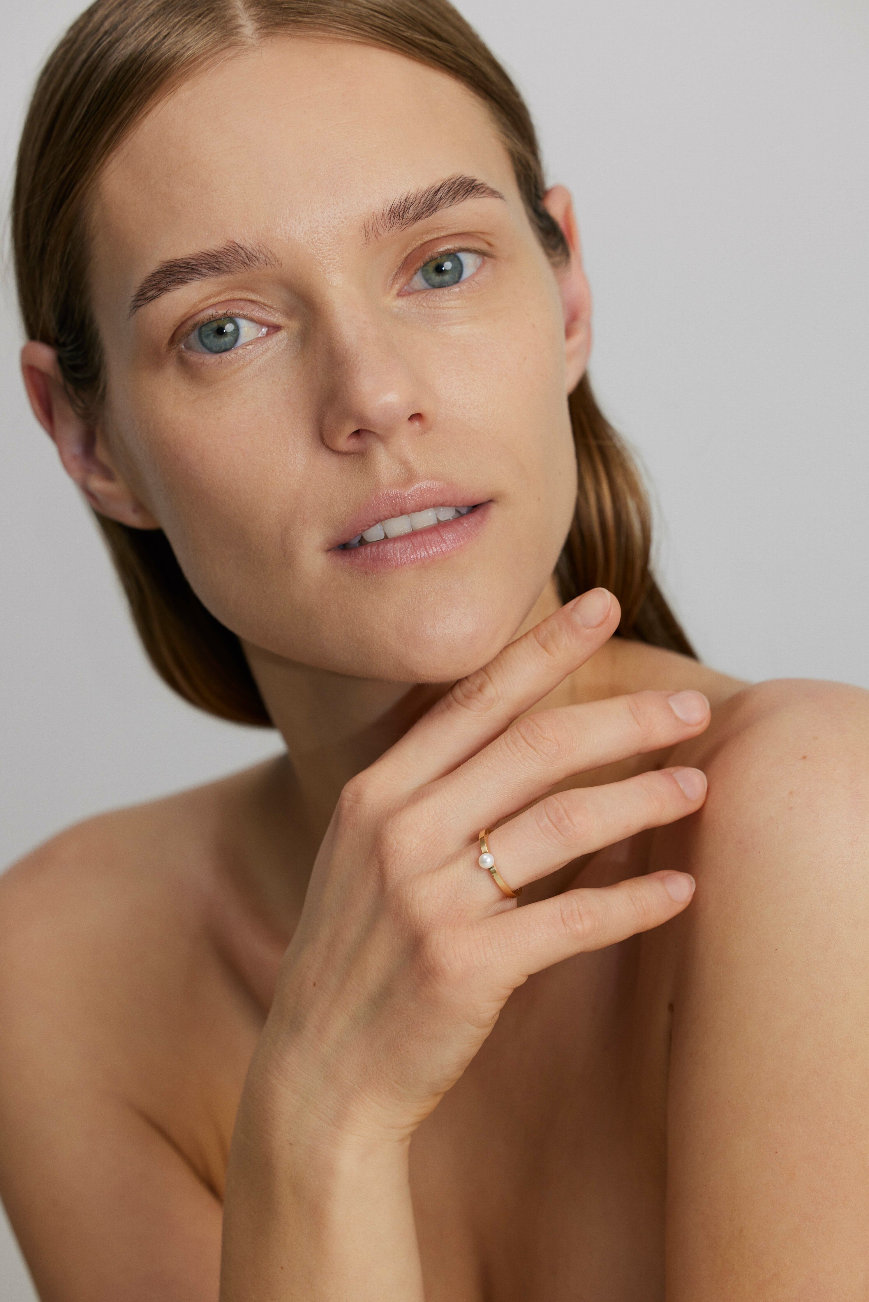 PEARL DIVER AUKSINIS ŽIEDAS SU PERLU