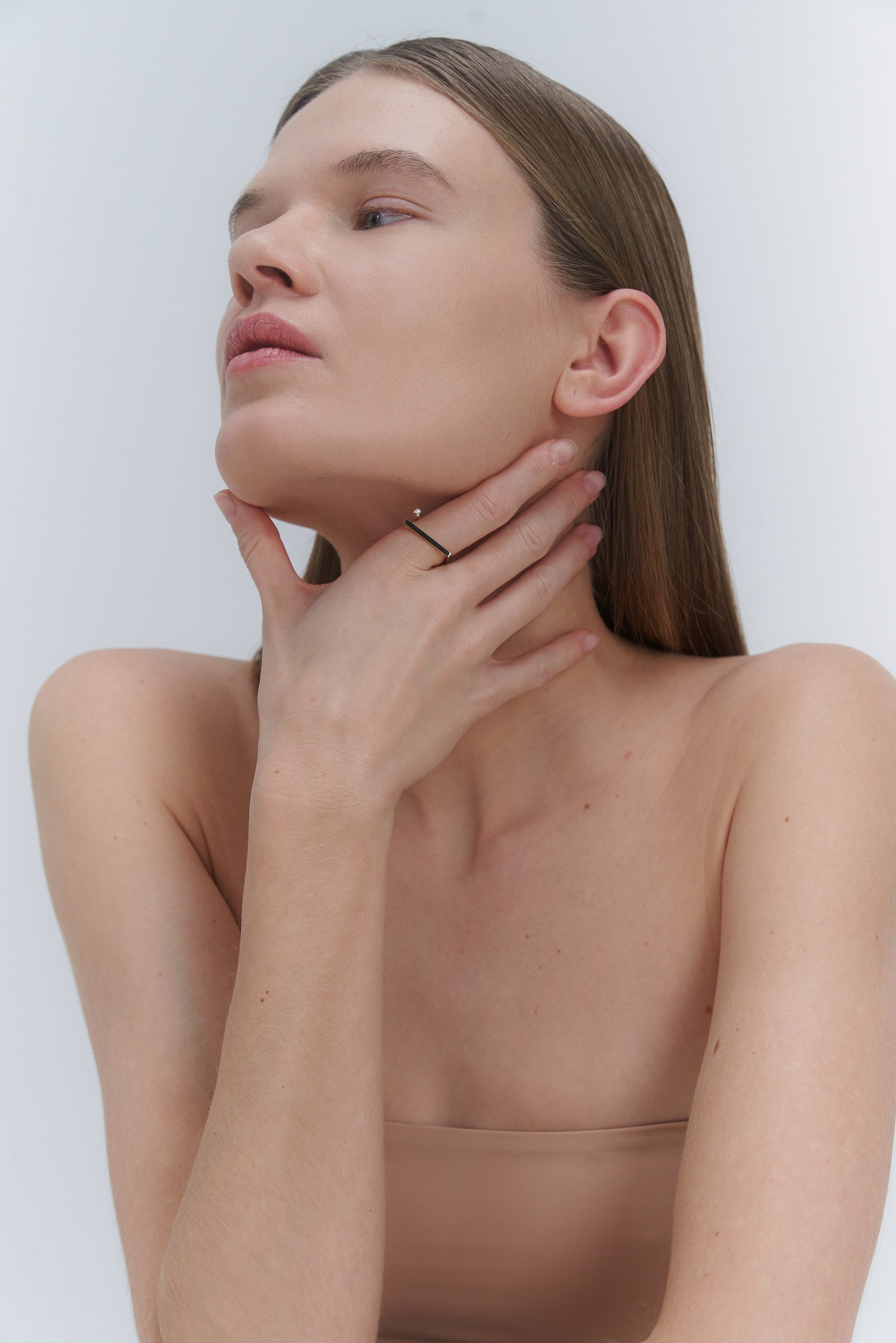 INNER SHINE TIESIOS BRIAUNOS ŽIEDAS SU 2 MM DEIMANTU